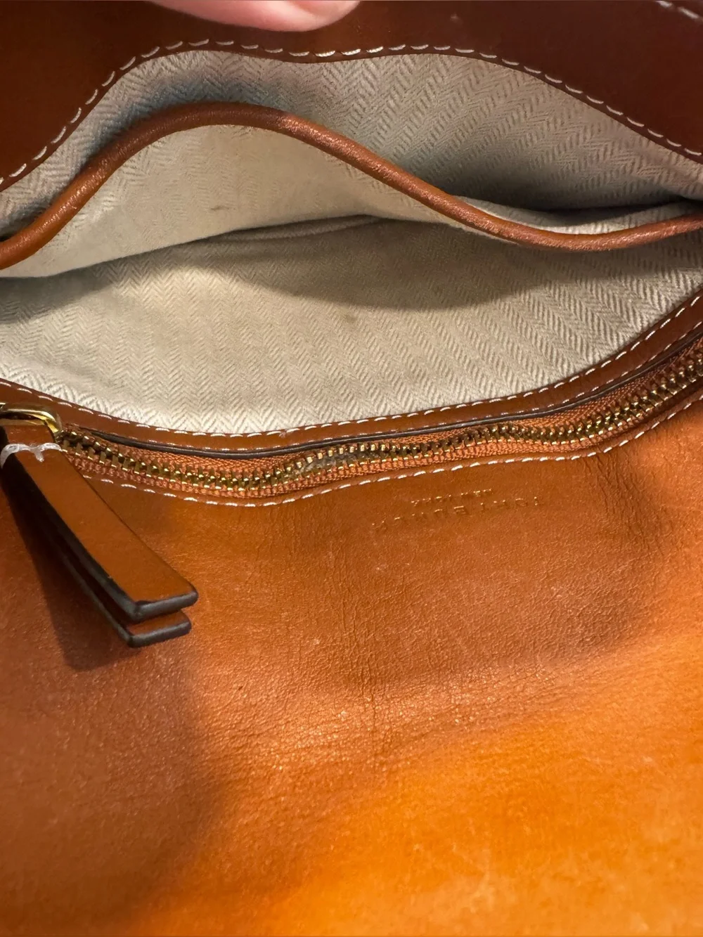 Tory Burch Miller Brown Leather Small Crossbody Bag Distressed See Pictures